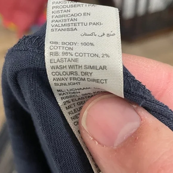 FatFace Men's Navy Blue Long Sleeve Cotton T Shirt Size 3XL - Picture 9 of 9